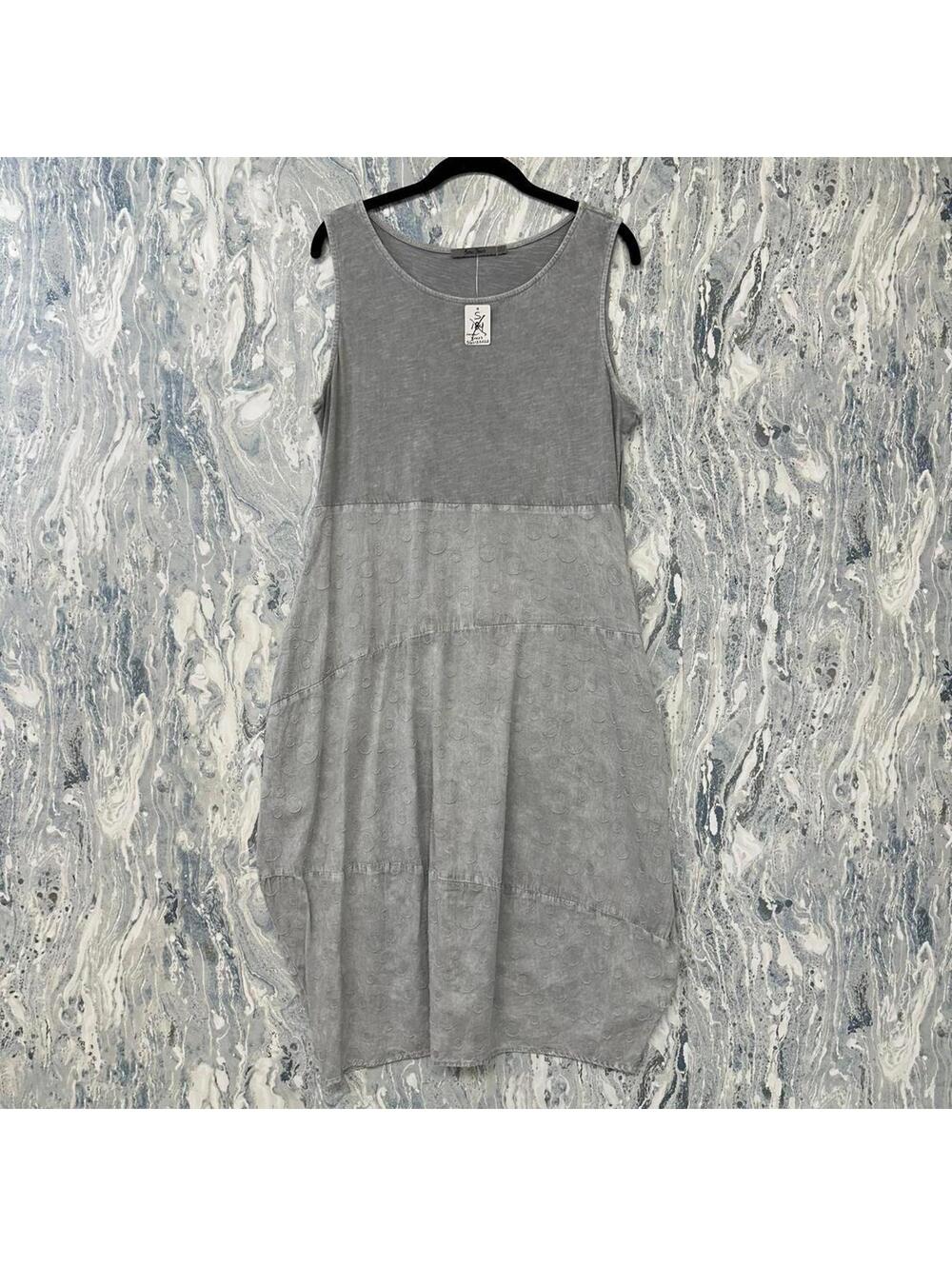 Boho Cottage Beau Jours Designer Gray Sleeveless Dress (S)